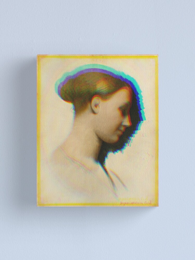 "Vintage Psychedelic Painting of Woman Side Profile Famous Paintings