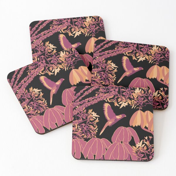 Item preview, Blaze Rainbow Lorikeet Botanical on Black designed and sold by Digitaldingo.