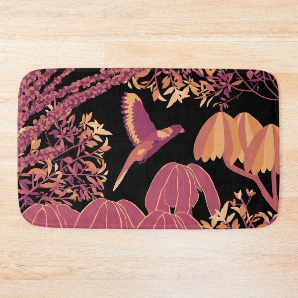 Item preview, Blaze Rainbow Lorikeet Botanical on Black designed and sold by Digitaldingo.