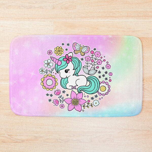 Item preview, Cute Kawaii Unicorn Pastel Rainbow Magical Floral Fantasy designed and sold by Tatyana Deniz.