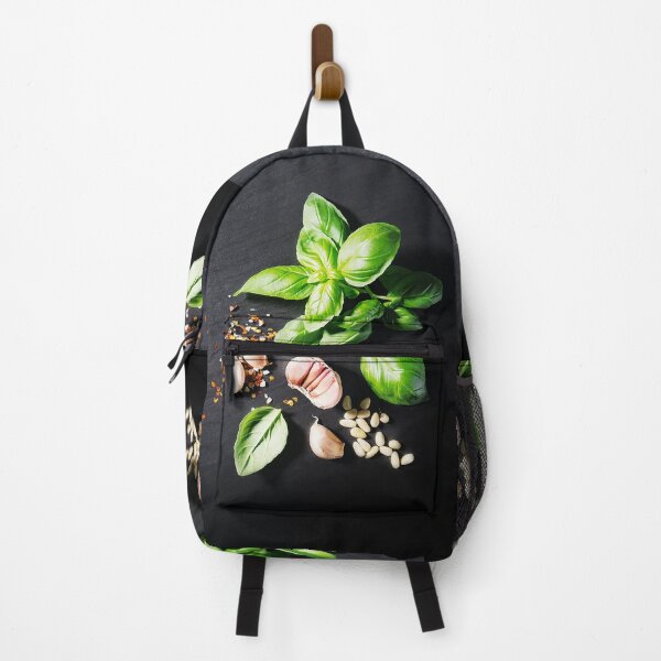 Item preview, Garlic and basil — Food kitchen blackboard, photo art designed and sold by GreekTavern1979.