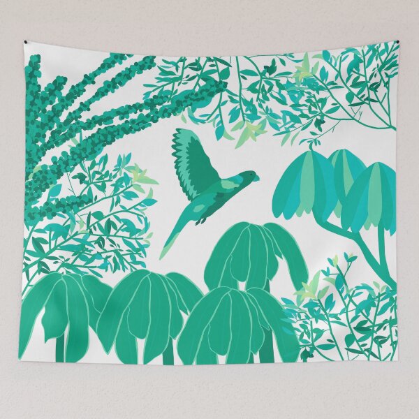 Item preview, Breeze Rainbow Lorikeet Botanical on White designed and sold by Digitaldingo.