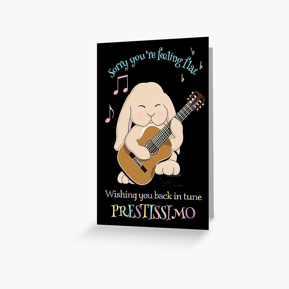 Classical Guitar Get Well Soon Message - Cute Bunny Rabbit Playing  Classical Guitar Art Board Print for Sale by Jazznote