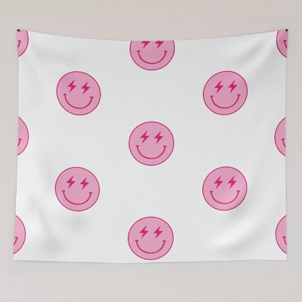 Item preview, Hot pink lighting bolt smiley face  designed and sold by EmeryJH.