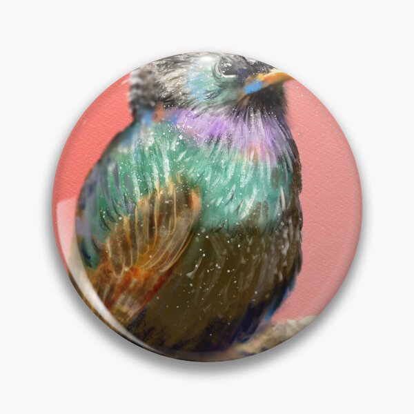 Item preview, Grumpy, European starling, bird designed and sold by Almondtree.