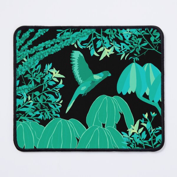 Item preview, Breeze Rainbow Lorikeet Botanical on Black designed and sold by Digitaldingo.