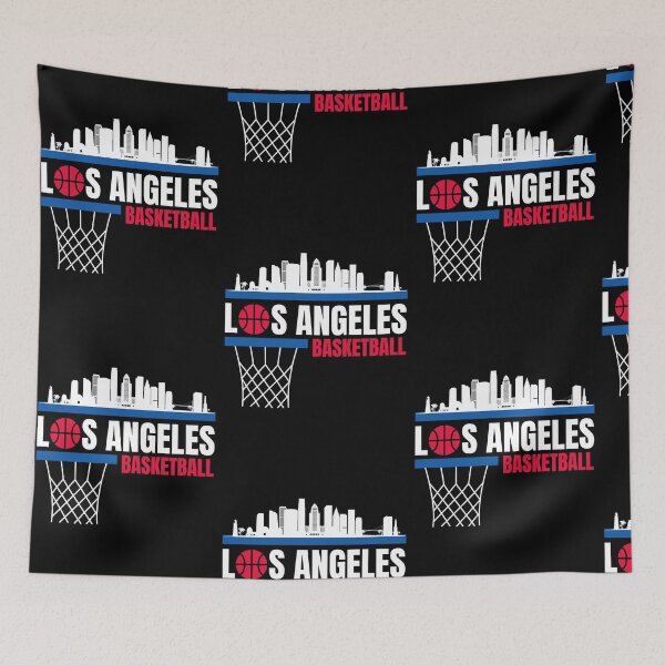 Item preview, Los Angeles Basketball Red, Blue, White Los Angeles Skyline NBA Apparel designed and sold by CameronBischoff.