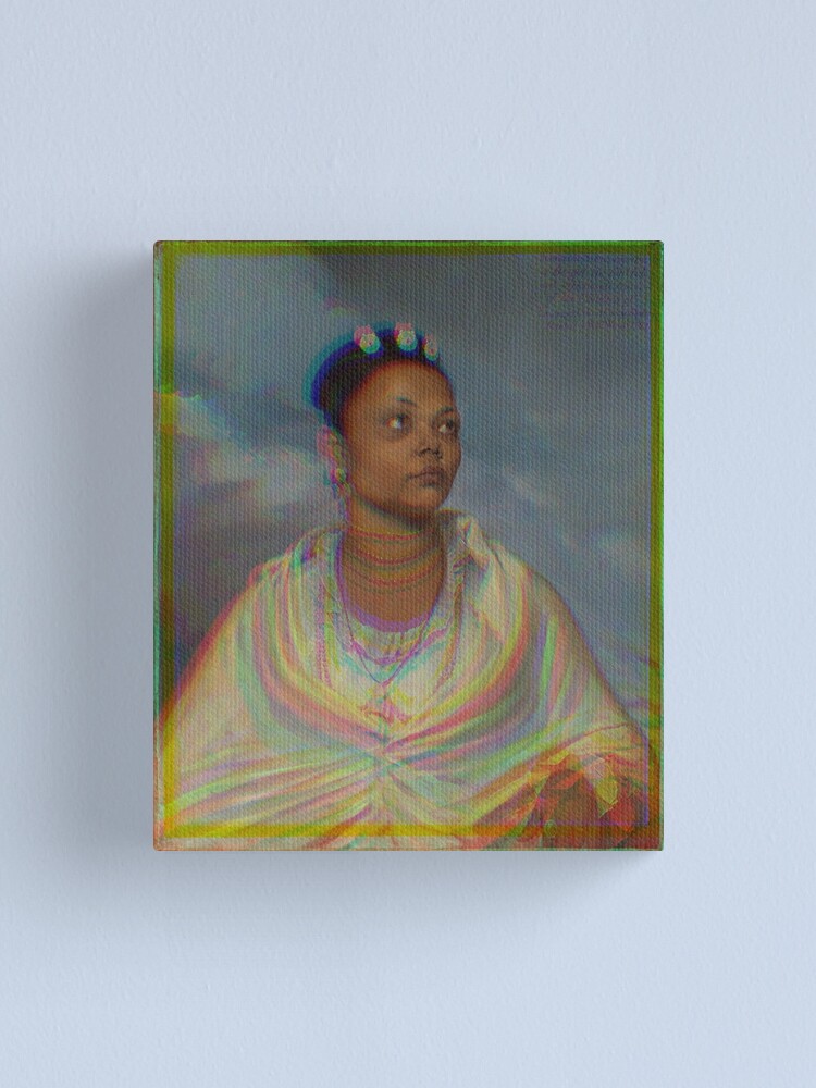 "Vintage Psychedelic Painting of Indian Woman Joanna de Silva Famous