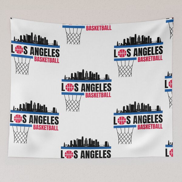 Item preview, Los Angeles Basketball Red, Blue and Black City Skyline Los Angeles NBA Apparel designed and sold by CameronBischoff.