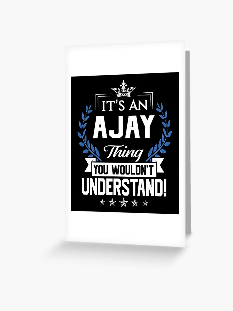 Ajay Name Meaning Placemat Blue - Party Animal Print