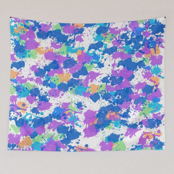 Item preview, Cool Colors Abstract Splatter Paint designed and sold by TGIYHome.
