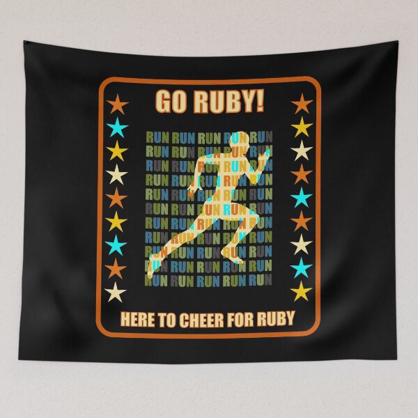 Item preview, Go Ruby Runner Support Fan Here to Cheer Favorite Athlete designed and sold by artfulnotebook.