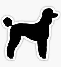 Black Standard Poodle Silhouette(s) Sticker