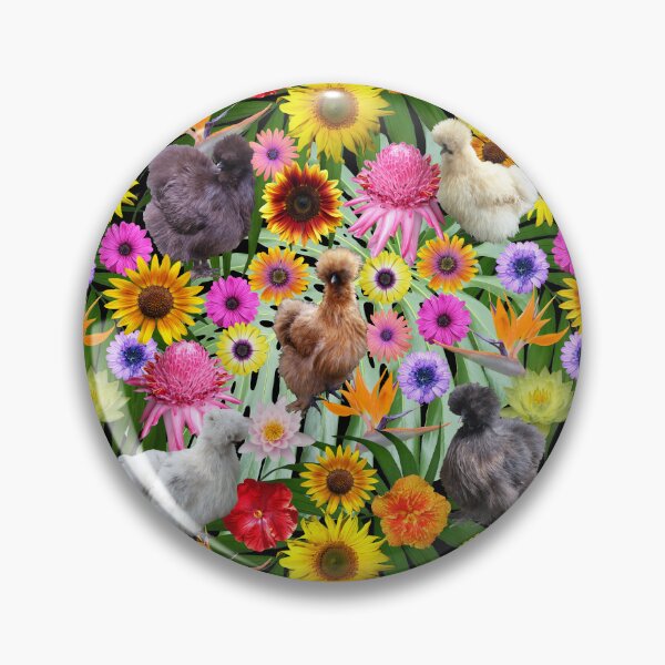 Item preview, Silkie Bantams Tropical Leaves Flowers  designed and sold by StandoutSilkies.