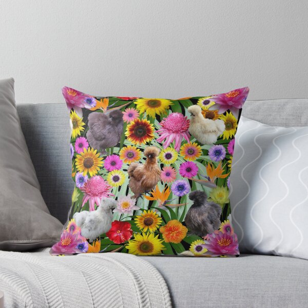 Item preview, Silkie Bantams Tropical Leaves Flowers  designed and sold by StandoutSilkies.