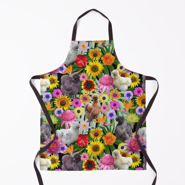 Item preview, Silkie Bantams Tropical Leaves Flowers designed and sold by StandoutSilkies.