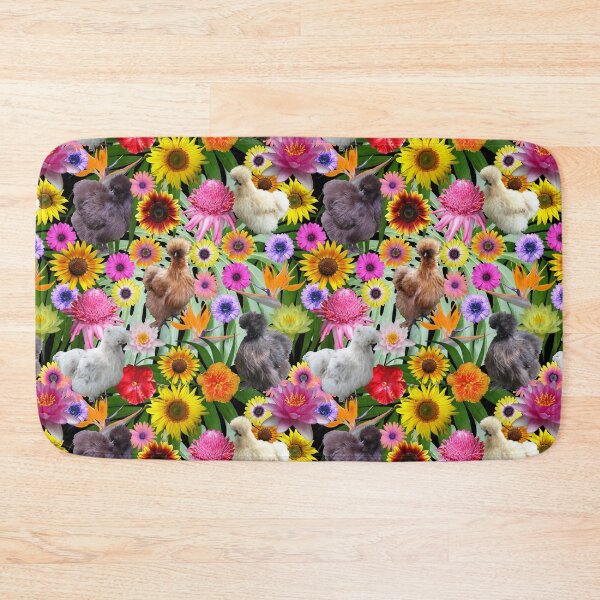 Item preview, Silkie Bantams Tropical Leaves Flowers  designed and sold by StandoutSilkies.