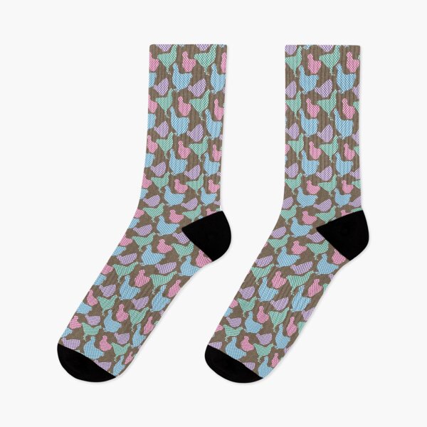 Item preview, Easter Plaid Chickens on Burlap designed and sold by StandoutSilkies.