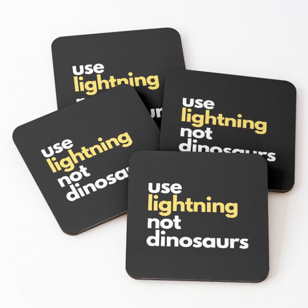 Item preview, Use Lightning Not Dinosaurs Anti Gasoline Electric Vehicle Humor designed and sold by EllConApparel.