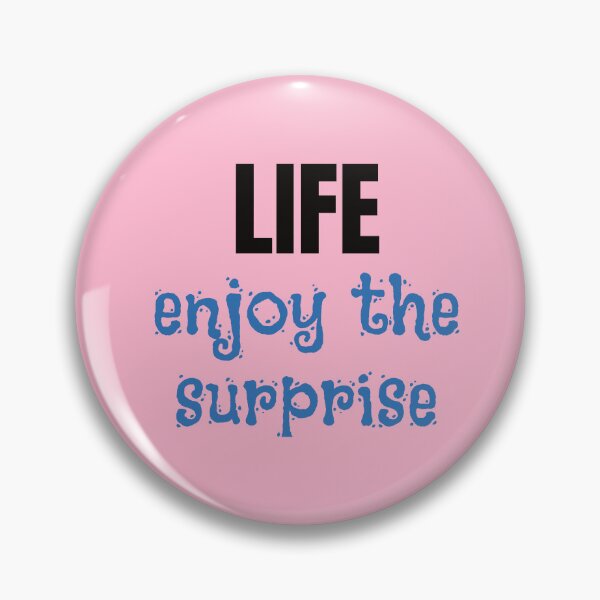 Item preview, Enjoy the Surprise - Blue and Black on Pink designed and sold by KeksWorkroom.