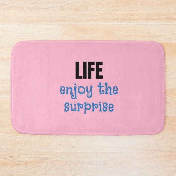 Item preview, Enjoy the Surprise - Blue and Black on Pink designed and sold by KeksWorkroom.
