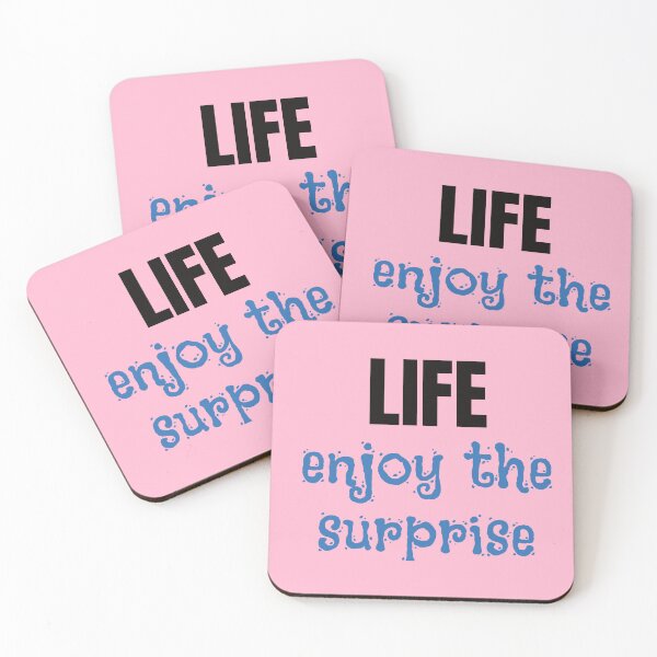 Item preview, Enjoy the Surprise - Blue and Black on Pink designed and sold by KeksWorkroom.