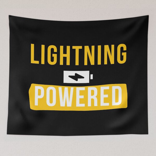 Item preview, Lightning Powered Tesla Battery Charged Fully Electric Vehicle Humor designed and sold by EllConApparel.