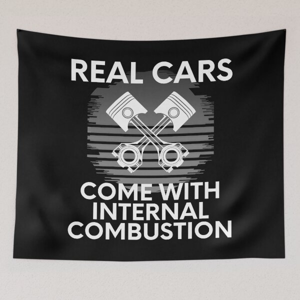 Item preview, Real Cars Come With Internal Combustion Gas Powered Save The Pistons Humor designed and sold by EllConApparel.