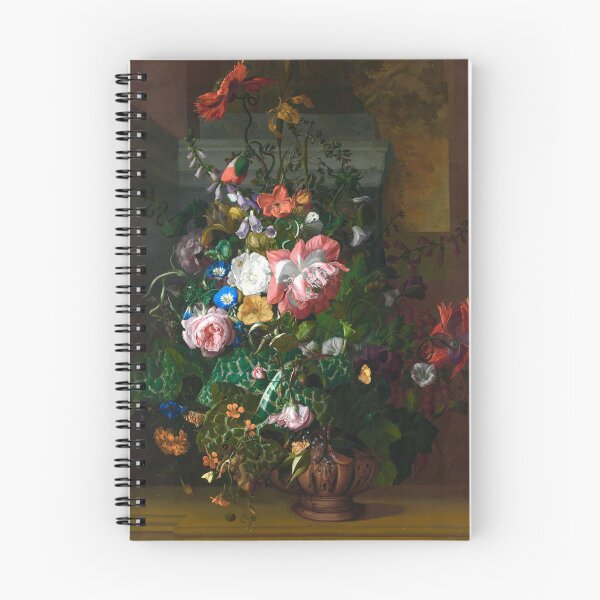 Item preview, Roses, Convolvulus, Poppies, and Other Flowers in an Urn on a Stone Ledge by Rachel Ruysch (digitally enhanced) designed and sold by Amanda1775.