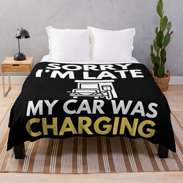 Item preview, Sorry I'm Late My Car Was Charging EV Electric Vehicle Sarcastic designed and sold by EllConApparel.