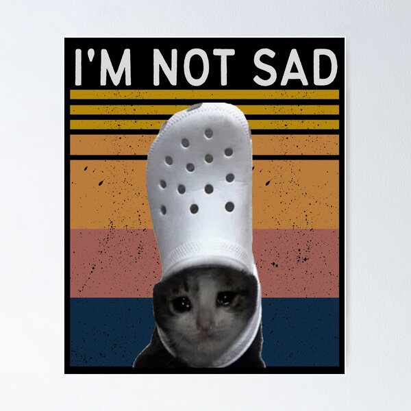 Crying Cat Croc Meme Poster for Sale by karlaminev2