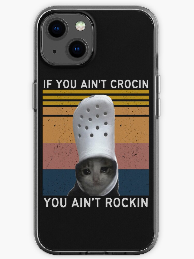 Crying Cat Croc Meme iPhone Skin for Sale by bgsmall