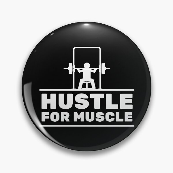 Item preview, Hustle For Muscle Gym Workout Gains Lifting Saying designed and sold by EllConApparel.