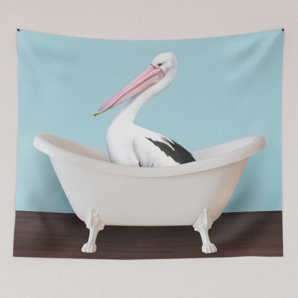 Item preview, Playing pelican in bathtub designed and sold by ESCAPZ.