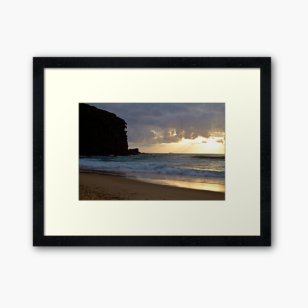 Redhead beach, Lake Macquarie at sunrise Framed Art Print