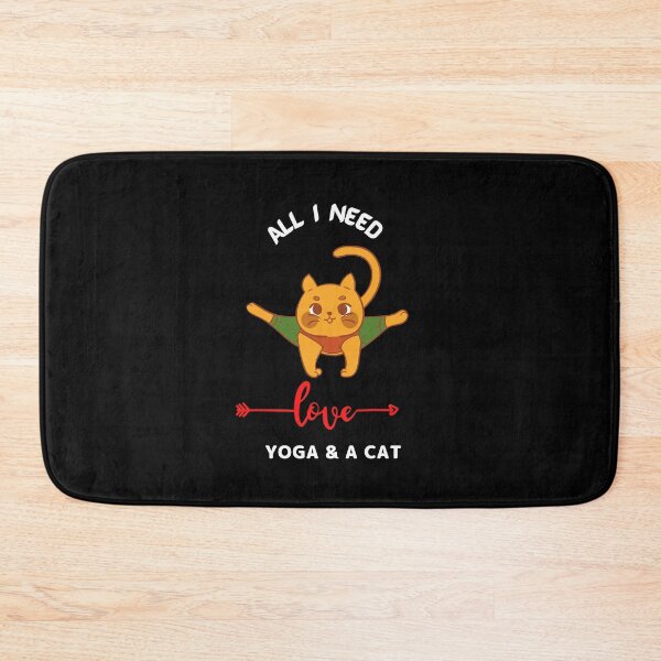 Item preview, All I Need Is Love Yoga & A Cat designed and sold by GlobalHunt.
