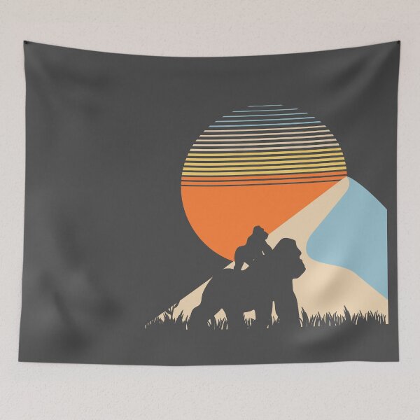 Item preview, Gorilla Sunset Retro designed and sold by mschubbybunny.