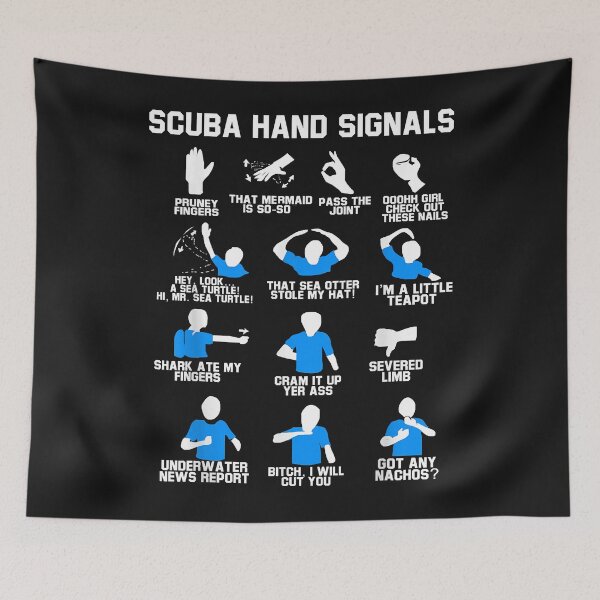 Item preview, Diver Hand Sign Funny Scuba Hand Signals designed and sold by AdrienDierckx.