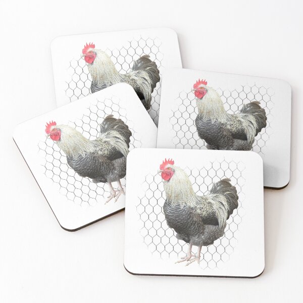 Item preview, Rooster Chicken Wire Transparent BG designed and sold by StandoutSilkies.