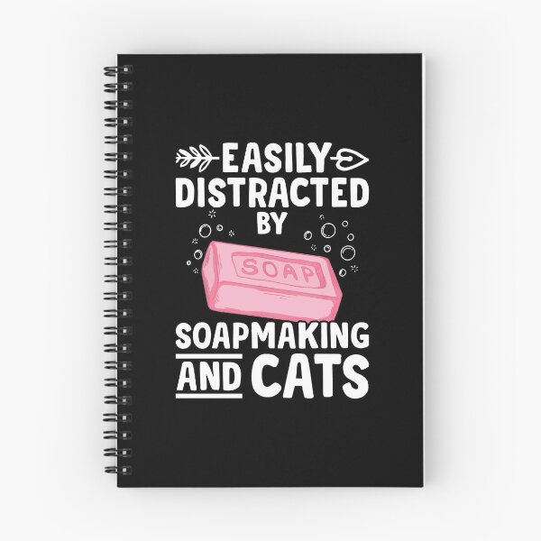 Item preview, Easily Distracted By Soapmaking And Cats Shirt, Funny Soap Making Shirt, Soap Making Gift, Soap Making Lover, Cat Lover Shirt, Cat Paw Shirt designed and sold by aymob.