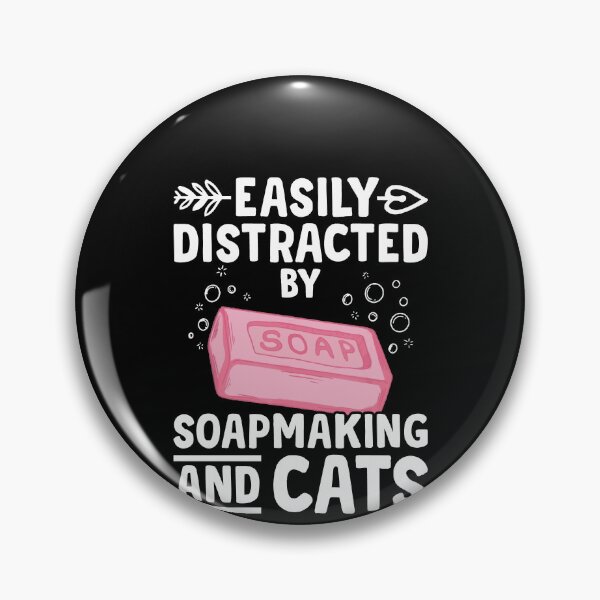 Item preview, Easily Distracted By Soapmaking And Cats Shirt, Funny Soap Making Shirt, Soap Making Gift, Soap Making Lover, Cat Lover Shirt, Cat Paw Shirt designed and sold by aymob.