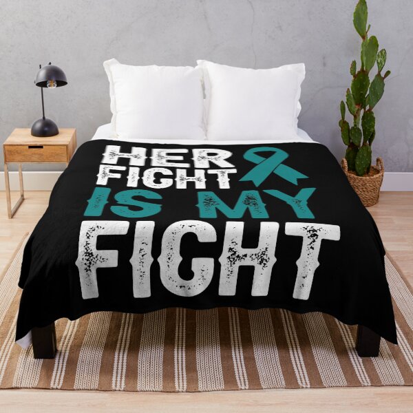 Item preview, Her Fight Is My Fight Shirt, Ovarian Cancer Shirt, Ovarian Cancer Awareness Shirt, Ovarian Cancer Survivor Shirt, Ovarian Cancer Support designed and sold by aymob.
