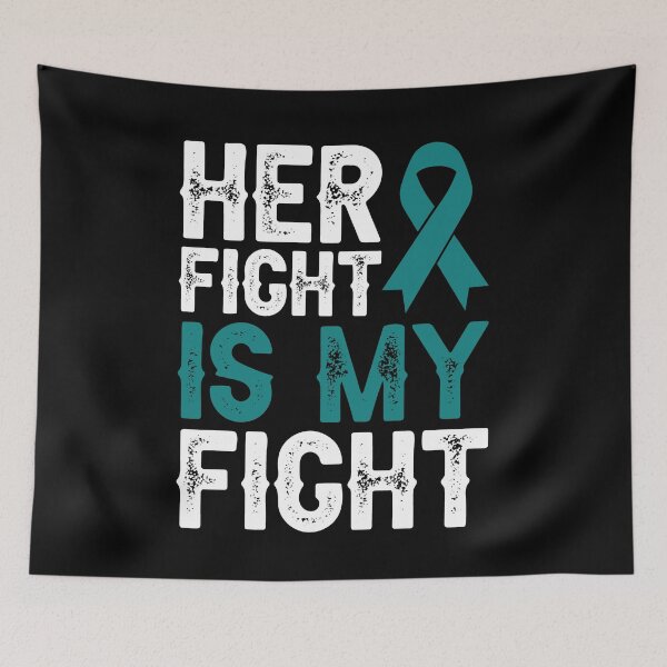 Item preview, Her Fight Is My Fight Shirt, Ovarian Cancer Shirt, Ovarian Cancer Awareness Shirt, Ovarian Cancer Survivor Shirt, Ovarian Cancer Support designed and sold by aymob.