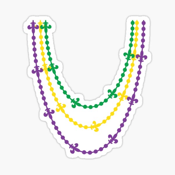 Im Just Here for the Beads Mardi Gras Sticker by Flippin Sweet Gear - Pixels