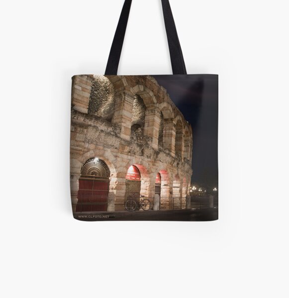 L'Arena at night, Verona, Italy All Over Print Tote Bag