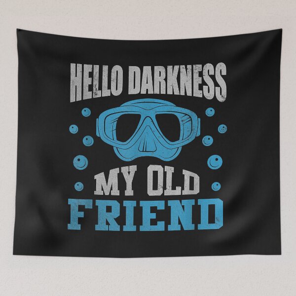 Item preview, Hello Darkness My Old Friend Diving Dive School Scuba Diver designed and sold by AdrienDierckx.