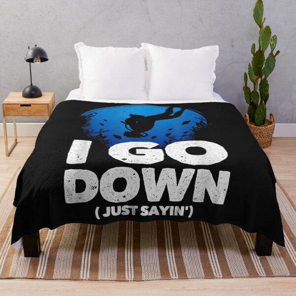Item preview, I go Down Funny Diving Design designed and sold by AdrienDierckx.