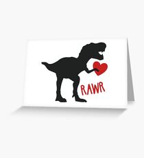 Dinosaurier Happy Valentinstag Grußkarte