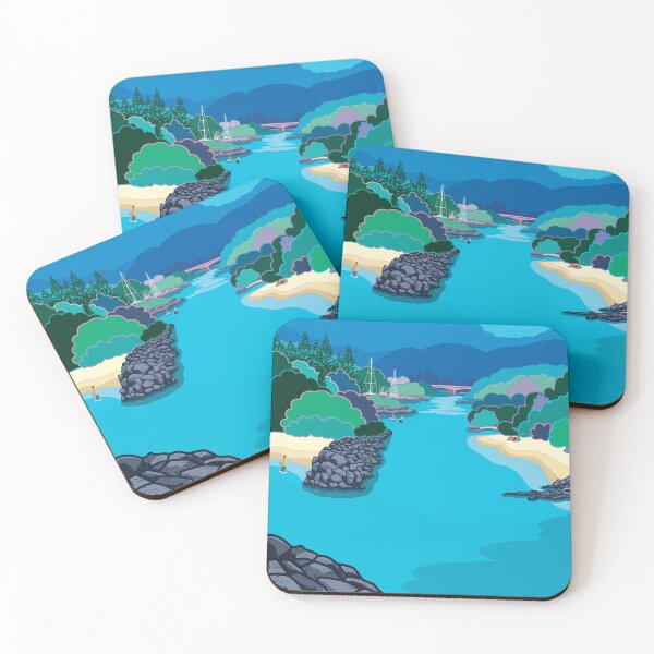Item preview, Brunswick Heads Vintage Style Travel Art, Near Byron Bay, Australia designed and sold by Jazznote.