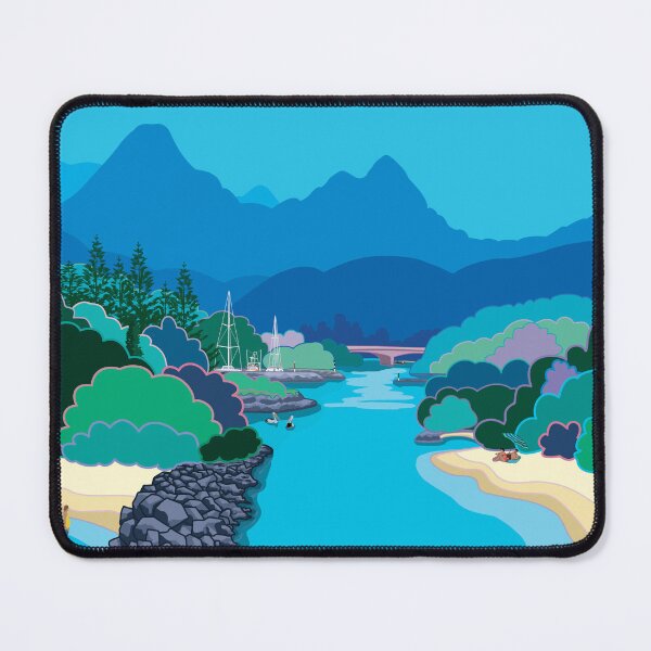 Item preview, Brunswick Heads Vintage Style Travel Art, Near Byron Bay, Australia designed and sold by Jazznote.